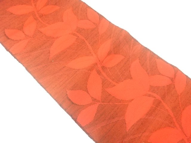 JAPANESE KIMONO / NAGOYA OBI / TSUMUGI / WOVEN FLOWER & PLANT 
